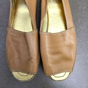 Prada leather espadrills